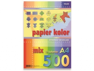 Papier mix A4-500 kolorowy 10 kolor.