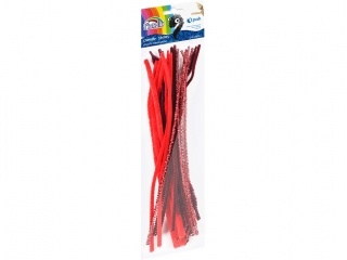 Druciki kreatywne FIORELLO GR-CH017, 30 cm, 20 szt. czerwone KWBN24