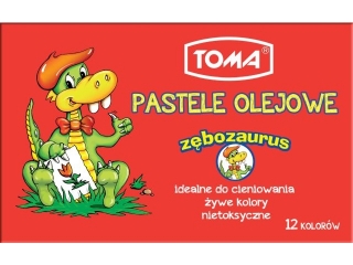 Kredki pastelowe olejne 12 kolorowe de lux mix