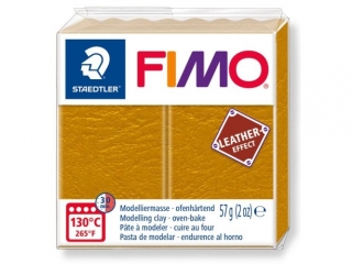 Kostka FIMO leather effect 57g, ochra, m termoutwardzalna, Staedtler