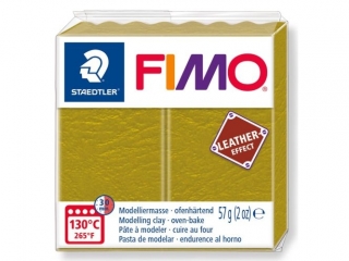 Kostka FIMO leather effect 57g, oliwkowy, m termoutwardzalna, Staedtler