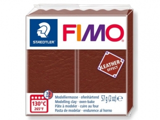 Kostka FIMO leather effect 57g, orzechowy, m termoutwardzalna, Staedtler
