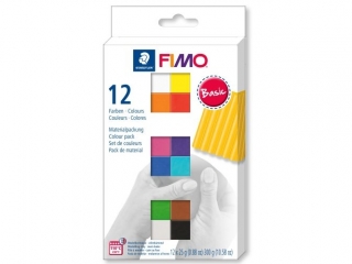 Zestaw FIMO soft, kolory Basic, 12x25g, Staedtler