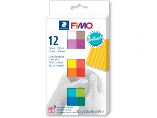 Zestaw FIMO soft, kolory Brilliant, 12x25g, Staedtler