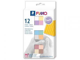 Zestaw FIMO soft, kolory Pastel, 12x25g, Staedtler