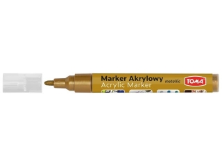 Marker akrylowy, fibrowa kocwka okrgla 2-5mm, 18 kolorw brzowy metalic [opakowanie=12szt]