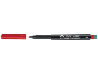 MULTIMARK OHP PERMANENTNY S CZERWONY FABER-CASTELL [opakowanie=10szt]