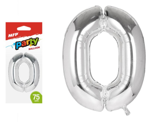 Balon foliowy cyfra "0" 75cm