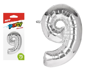 Balon foliowy cyfra "9" 75cm