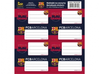 NAKLEJKI NA ZESZYTY FC-201 FC BARCA 6 [opakowanie= 50szt]