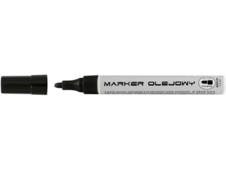 Marker olejowy ECONOMY, fibrowa końcówka 2, 5 mm, 8 kolorów czarny Pudełko [opakowanie=12szt]