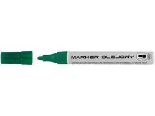 Marker olejowy ECONOMY, fibrowa końcówka 2, 5 mm, 8 kolorów zielony Pudełko [opakowanie=12szt]