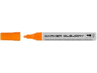 Marker olejowy ECONOMY, fibrowa końcówka 2, 5 mm, 8 kolorów pomarańczowy Pudełko [opakowanie=12szt]