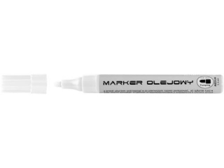 Marker olejowy ECONOMY, fibrowa końcówka 2, 5 mm, 8 kolorów biały Pudełko [opakowanie=12szt]
