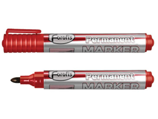 Marker PERMANENTNY CZERWONY okr�g�y FR91274 [opakowanie=12szt]