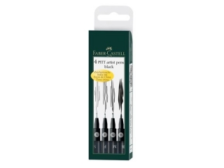 PITT ARTIST PEN CZARNY 199 ETUI 4 SZT. FABER-CASTELL