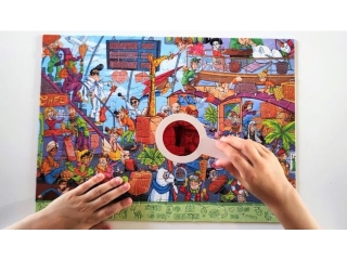 PUZZLE OBSERWACYJNE Z LUPĄ- 90 ELEMENTÓW/ LOTNISKO