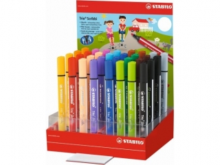 FLAMASTER STABILO TRIO SCRIBBI DISPLAY M 32 SZT.