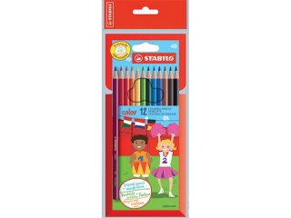 Kredka drewniana STABILO color etui kartonowe z zawieszk 12 szt. [opakowanie=6szt]