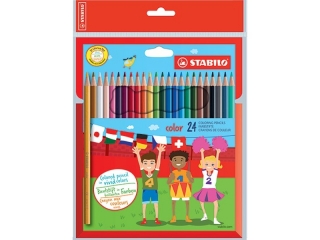 Kredka drewniana STABILO color etui kartonowe z zawieszk 24 szt. [opakowanie=6szt]