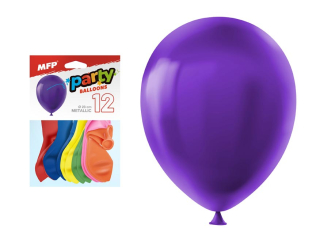 Balon dmuchany M metalic 12szt worek 23 cm mix