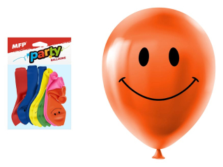 Balon dmuchany M smile 12 szt worek 23 cm mix