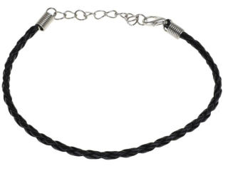 Bransoletka z zapięciem grubość: 3 mm  długość : 18  cm  kolor: brązowy