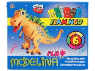 MODELINA FLAMINGO  6KOL. FLUO [opakowanie=5szt]