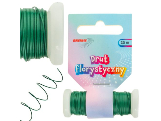 Drut Florystyczny rozmiar: 0, 45 mm x 20 m waga: 26 g kolor: zielony