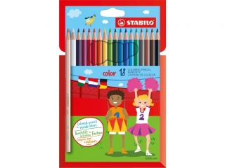 Kredka drewniana STABILO color etui kartonowe z zawieszk 18 szt. [opakowanie=6szt]