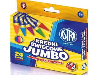 Kredki wiecowe Jumbo okrge ASTRA - 24 kolory - 9/100mm [opakowanie=6szt]