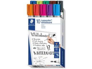 Marker Lumocolor whiteboard, okrgy, miks 10 kol. w opak., Staedtler