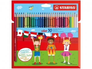 Kredka drewniana STABILO color etui kartonowe z zawieszk 30 szt. (w tym 4 kolory neonowe) [opakowanie=6szt]