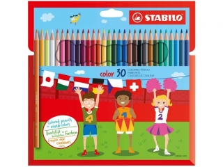 Kredka drewniana STABILO color etui kartonowe z zawieszk 30 szt. [opakowanie=6szt]