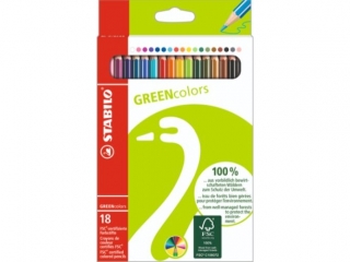 Kredka drewniana STABILO GREENcolors etui 18 szt. FSC [opakowanie=12szt]