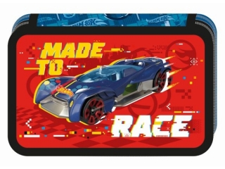 Piórnik potrójny z wyposażeniem HOT WHEELS