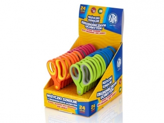 Nożyczki szkolne 13 cm z ergonomicznym uchwytem i podziałką ASTRA - 24 szt. display (5%)