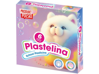 Plastelina szkolna Pieski 6 kolorw [opakowanie=10szt]