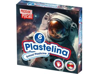 Plastelina szkolna Kosmos 6 kolorw [opakowanie=10szt]
