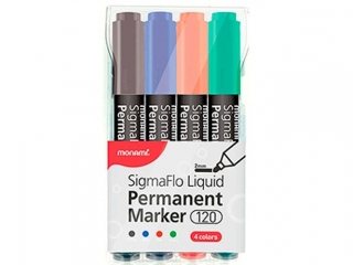 Marker okrgy permanentny 2, 0 mm Sigmaflo B 120 MONAMI - 4 kolory - 1 szt. op.