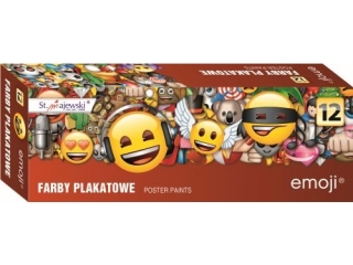 Farby plakatowe 12 kol. EMOJI