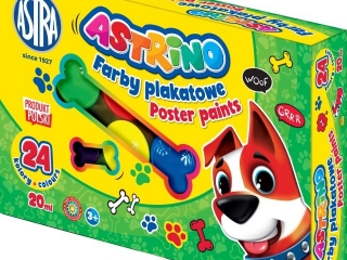 Farby plakatowe AS 24 kol x 20 ml [opakowanie=4szt]