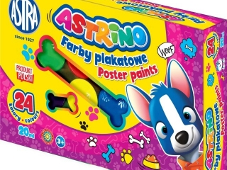 Farby plakatowe AS 24 kol x 20 ml [opakowanie=4szt]