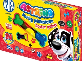 Farby plakatowe AS 24 kol x 20 ml [opakowanie=4szt]