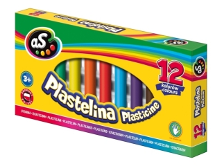 Plastelina AS 12 kolorw ASPROM [opakowanie=6szt]