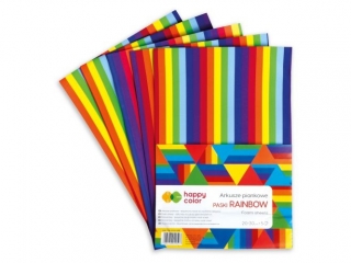 Arkusze piankowe RAINBOW Paski, A4, 5 ark., Happy Color
