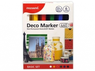 Markery akrylowe Deco Marker B 460 6 kol. Basic MonAmi (2080001501)