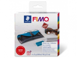 Zestaw FIMO effect leather, Etui, 4 kostki 25g + akcesoria, Staedtler