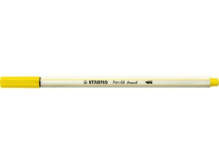 Flamaster STABILO Pen 68 brush ty cytrynowy [opakowanie=10szt]