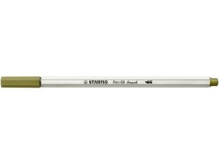 Flamaster STABILO Pen 68 brush ziele botna [opakowanie=10szt]